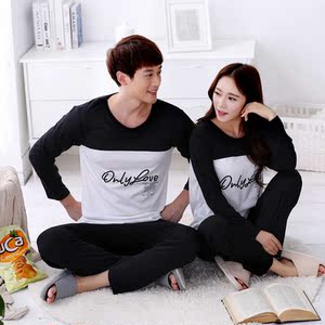 春秋季薄款长袖卡通全棉睡衣男士冬季纯棉质青