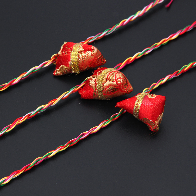 端午节装饰品编手链手绳项链diy五色线绳五彩