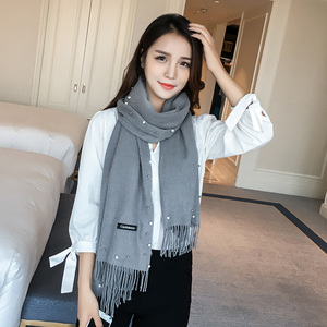冬季长款加厚流苏围巾