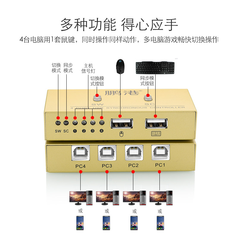 键盘鼠标同步器怎么用_键盘鼠标同步器怎么用_鼠标键盘同步器怎么用