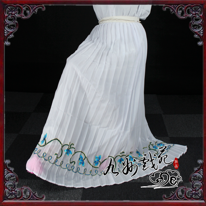 戏曲服装舞台演出服秦香莲素腰包素马面裙 素镶边大褶
