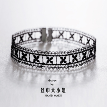 韩国脖子饰品女简约学生蕾丝颈链颈带项圈脖链项链短款锁骨链日韩