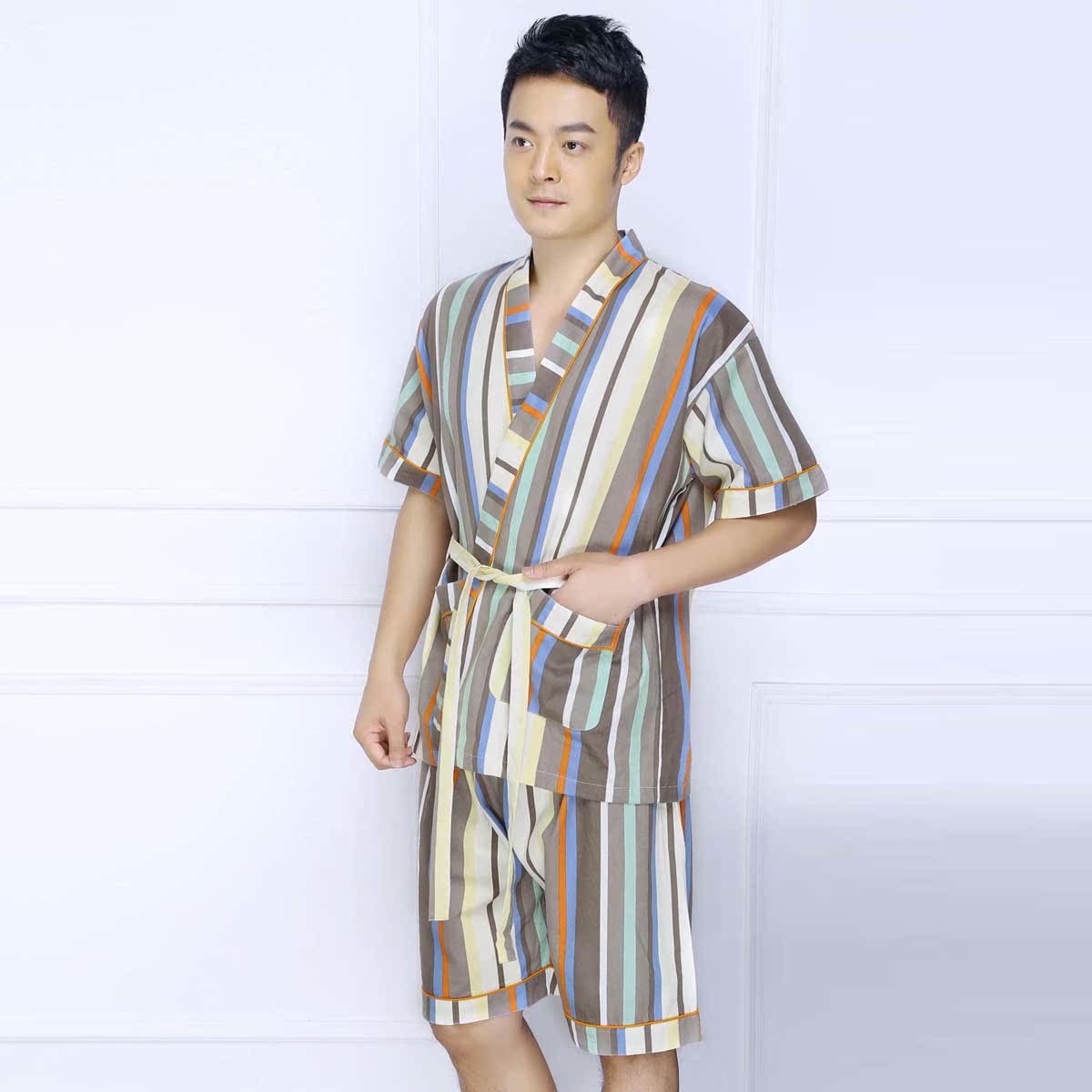 男士汗蒸服 桑拿浴服 浴衣 温泉服 按摩服 男士开衫