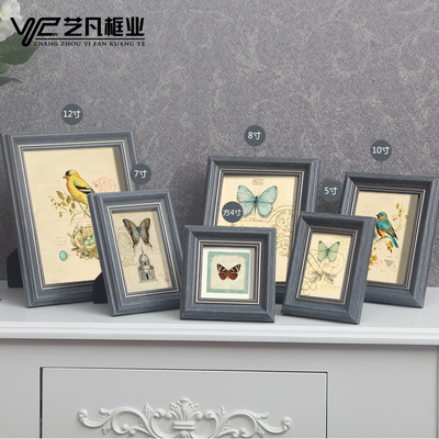摆台相框美式复古欧式画框7寸 5 6 8 10 12寸桌面相片