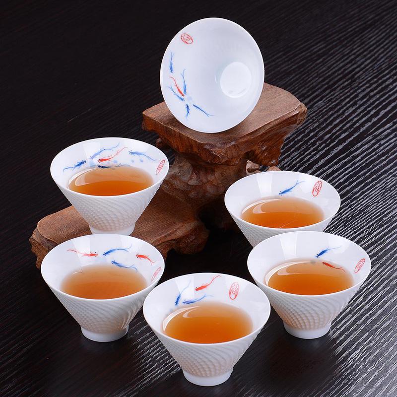 尚帝2016手绘功夫茶具个人日式手工杯子德化县水杯茶杯SD160701CB