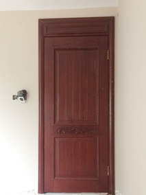 红橡雕花原木门带门楣挂板实木门室内门别墅门房门室内门高档门
