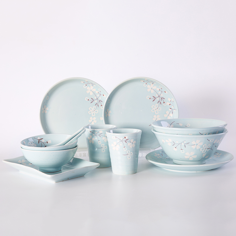 【玉泉】樱花物语日式餐具套装碗碟 中式家用陶瓷米饭
