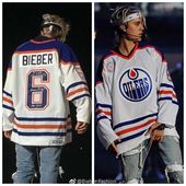 定制冰球服 Justin Bieber Bieber贾斯汀比伯巡演同款 Fashion