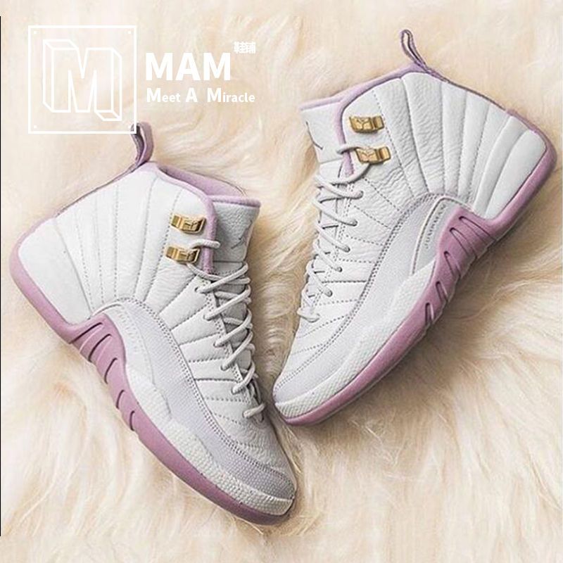 mam鞋铺 air jordan 12 gs plum aj12 乔12 樱花粉 845028-025