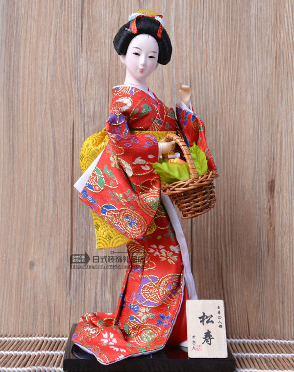 日本工艺 日式工艺品 日本娃娃摆件 日本女人 装饰摆设日本人偶