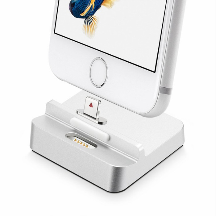 iPhone7plus充电底座苹果6s磁吸数据线桌面5s手机支架无线充电器
