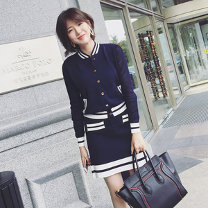 小香风针织裙两件套