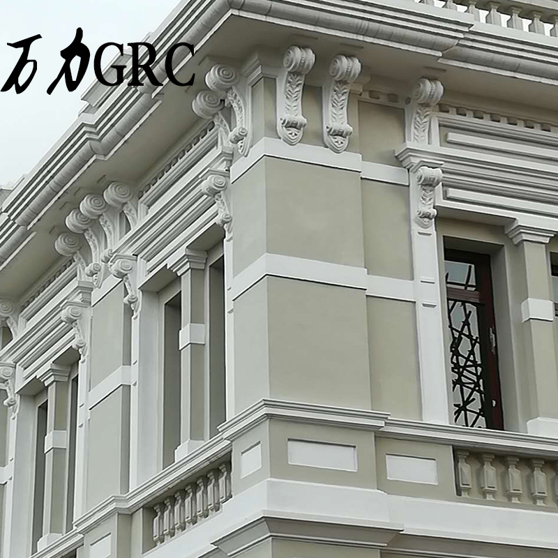 grc梁托别墅外墙屋檐建筑罗马柱 欧式水泥模具线条板花盆可定制做