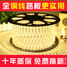 led灯带吊顶家用客厅户外防水长条七彩变色线灯220v贴片霓虹灯软