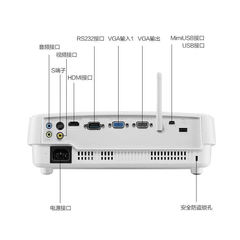 明基(benq)e4090智能投影仪 高清商用办公投影机 无线