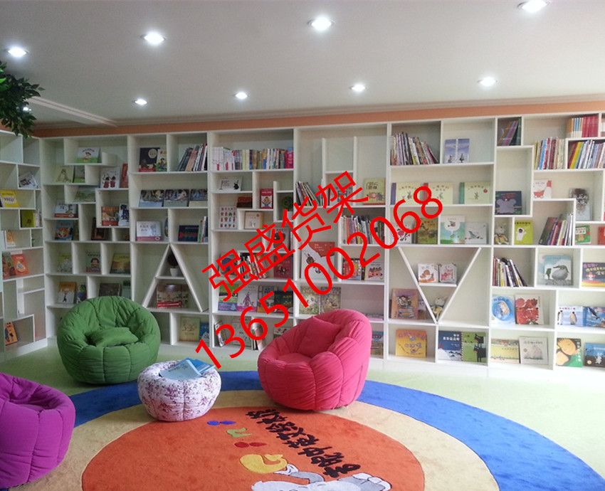 木质货架图书馆展柜儿童绘本阅览室书架图书期刊展示架精品展示柜