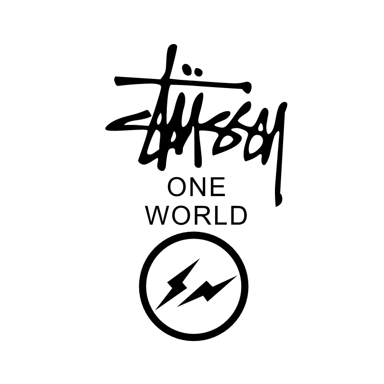 包邮个性有趣贴纸 stussy one world x fragment 闪电