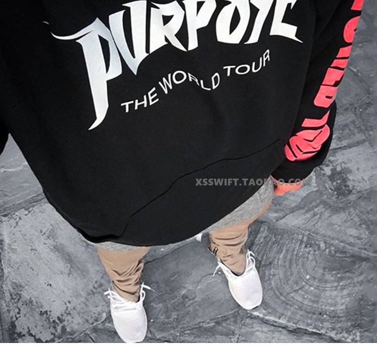 2017 justin bieber purpose tour 暗黑联名卫衣 贾斯汀比伯同款