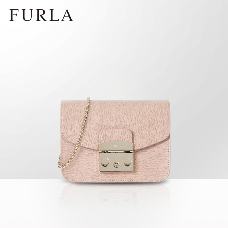 furla/芙拉metropolis 迷你斜挎包小方包 月石粉