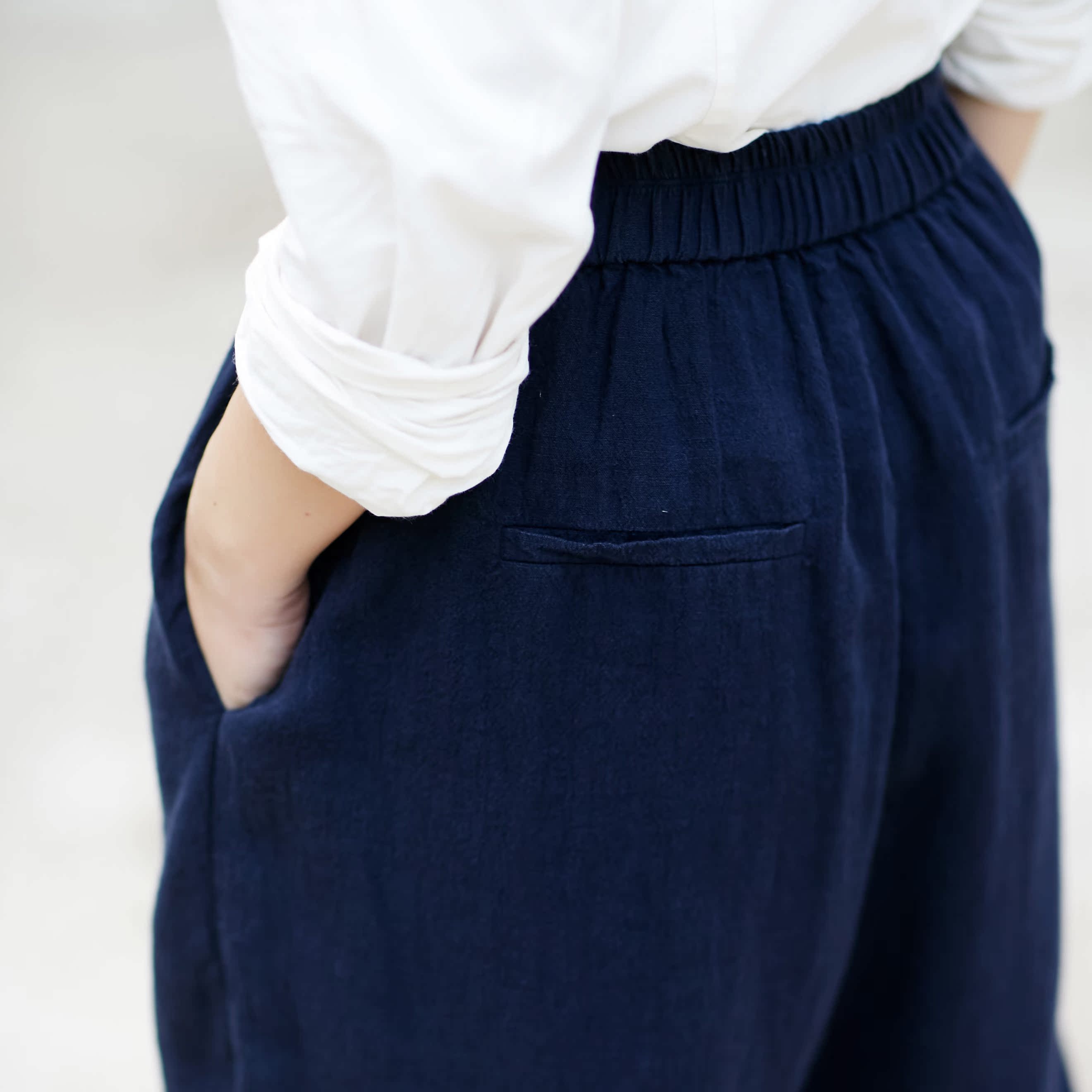 牧衣原创女装棉麻女裤亚麻裤子女九分裤宽松2