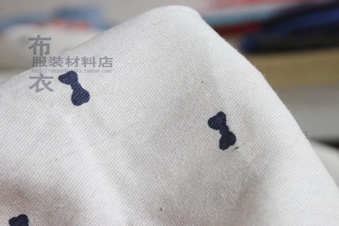 蝴蝶结布料弹力布小花外套裙子脚轮布料服装面料儿童服装手工波纤耐高温裤子图片