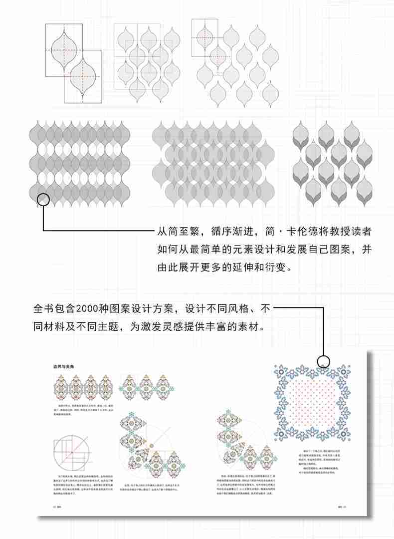 正版包邮 图案设计2000种 图案设计素材基础教程书 图案设计与创意
