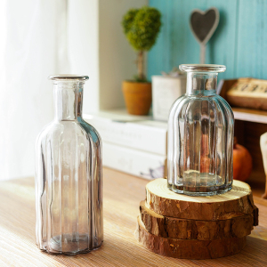 田园彩色玻璃花瓶干花花瓶