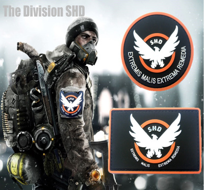 高品质pvc魔术贴章 全境封锁 the division shd 军迷个性背包徽章