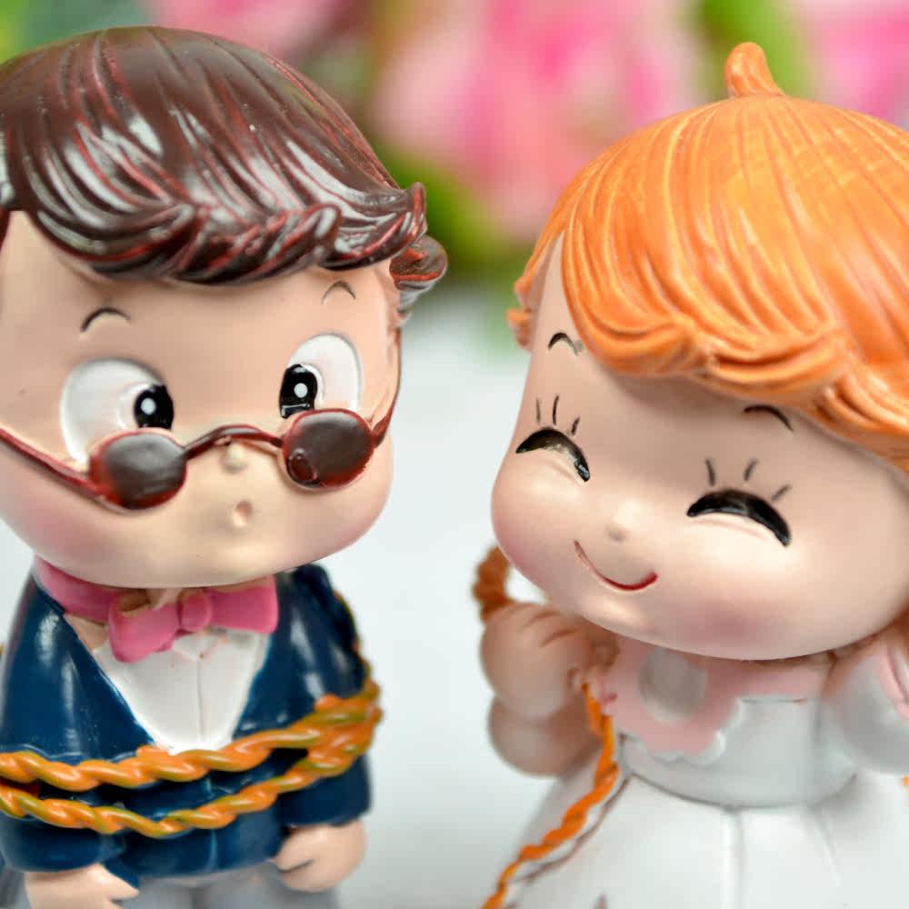 创意结婚礼物实用生日礼物女 新婚房摆设新婚礼品可爱小情侣摆件