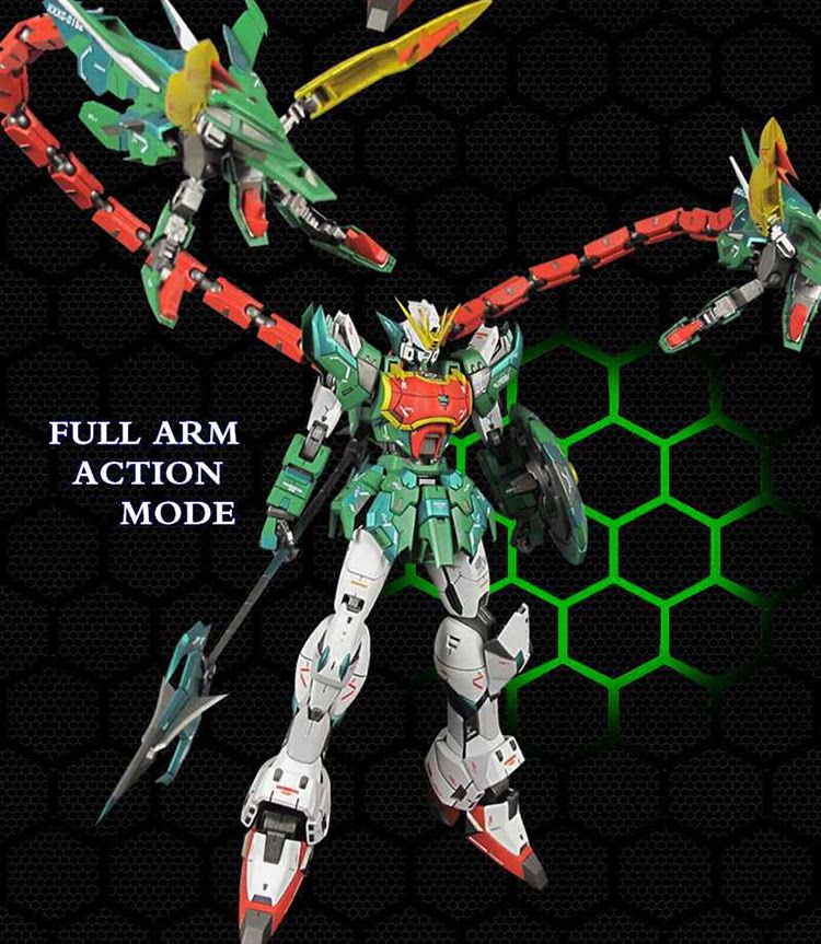 超新星mg 1/100 修改版 双头龙高达改 神龙高达 哪吒敢达拼装模型