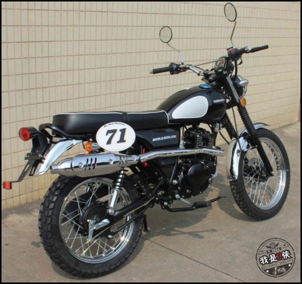 复古摩托车改装游侠天俊gn咖啡tracker.scrambler号码