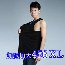 3456XL 宽松胖子肥佬可穿 背心莫代尔纯棉吊带跨栏加肥加大码 男士