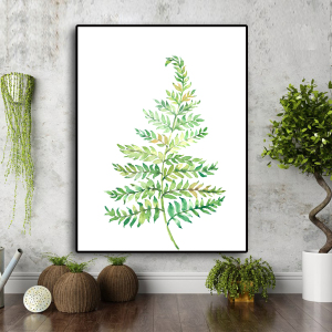 小清新绿植叶子简约装饰画