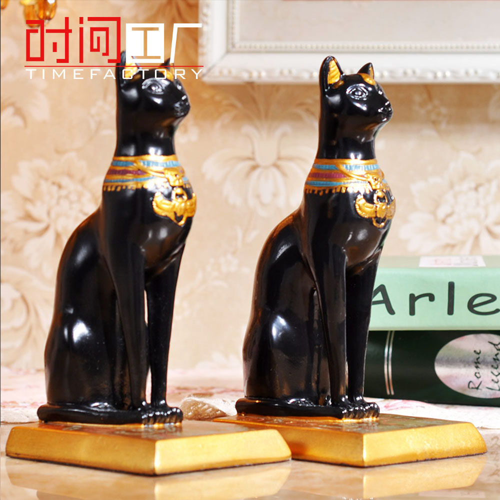 创意美式乡村 贝斯特神手绘猫咪书靠书立书档书房办公室摆件礼品