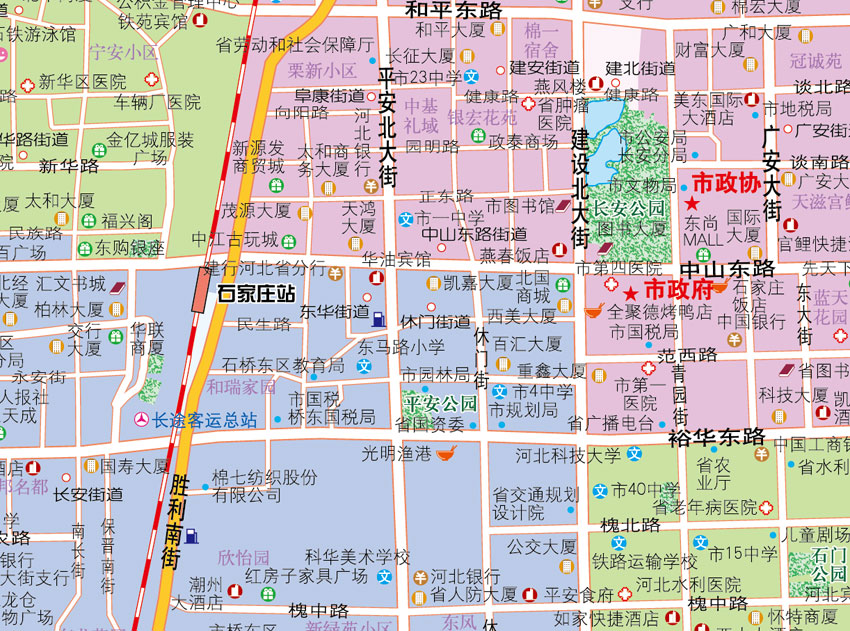 河北省政区图 石家庄城市地图,另附邯郸保定邢台沧州衡水廊坊唐山地图