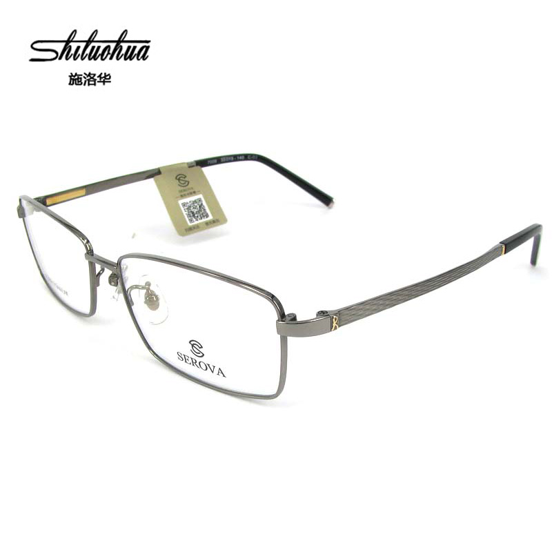 施洛华眼镜架男款纯钛商务时尚眼镜框全框眼镜架近视眼镜框sp062