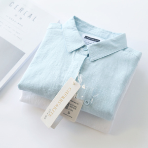 文艺棉麻打底衬衫