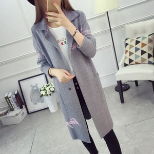 中长款开衫毛衣外套