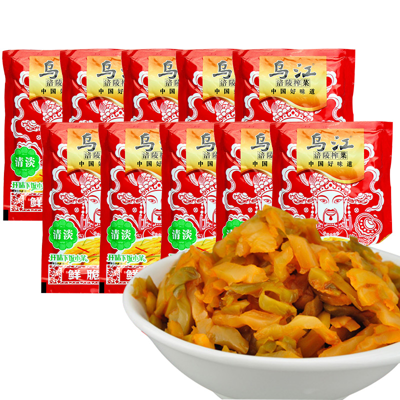 【天猫超市】乌江涪陵榨菜鲜脆菜丝88g*10袋 下饭菜 特产小吃