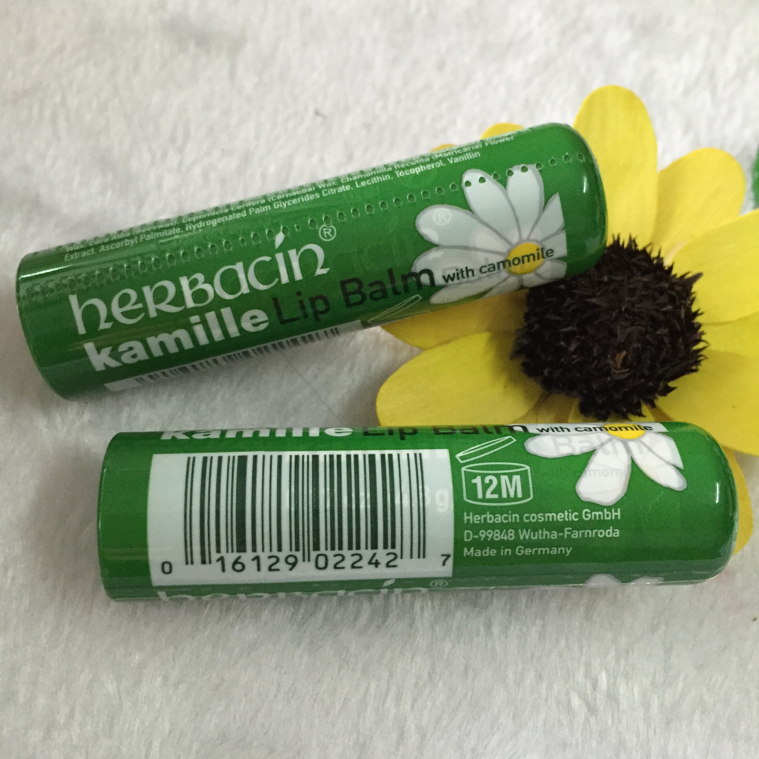 德国小甘菊 herbacin贺本清不刺激修护润唇膏保湿滋润易敏肌肤