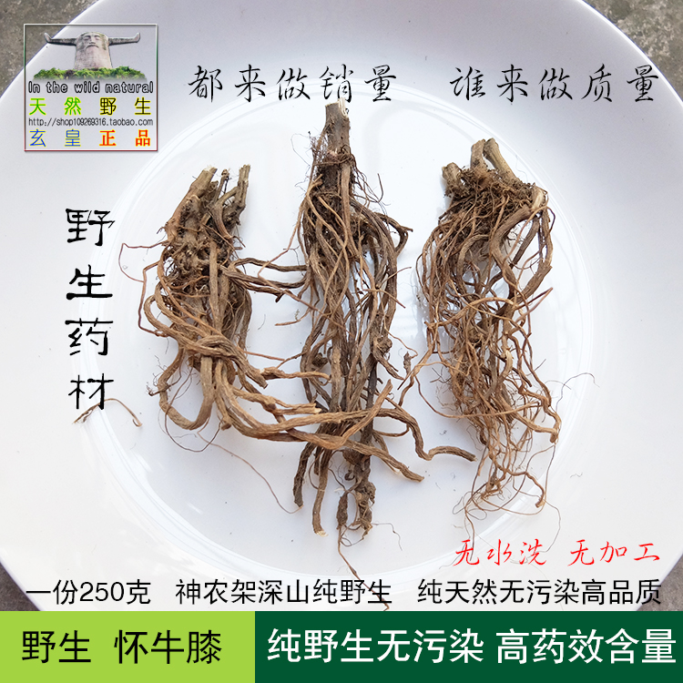 神农架 野生牛膝野牛膝怀牛膝全根泡茶炖汤泡酒滋补正品 2份包邮