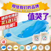 婴儿洗澡盆新生儿幼儿可坐躺超大号宝宝儿童沐浴盆通用小孩桶加厚