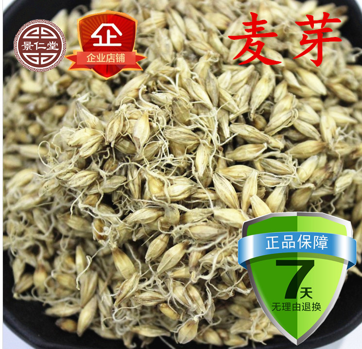 中药材麦芽包邮 生麦芽炒麦芽 新货大麦芽茶焦麦芽500克批发通草
