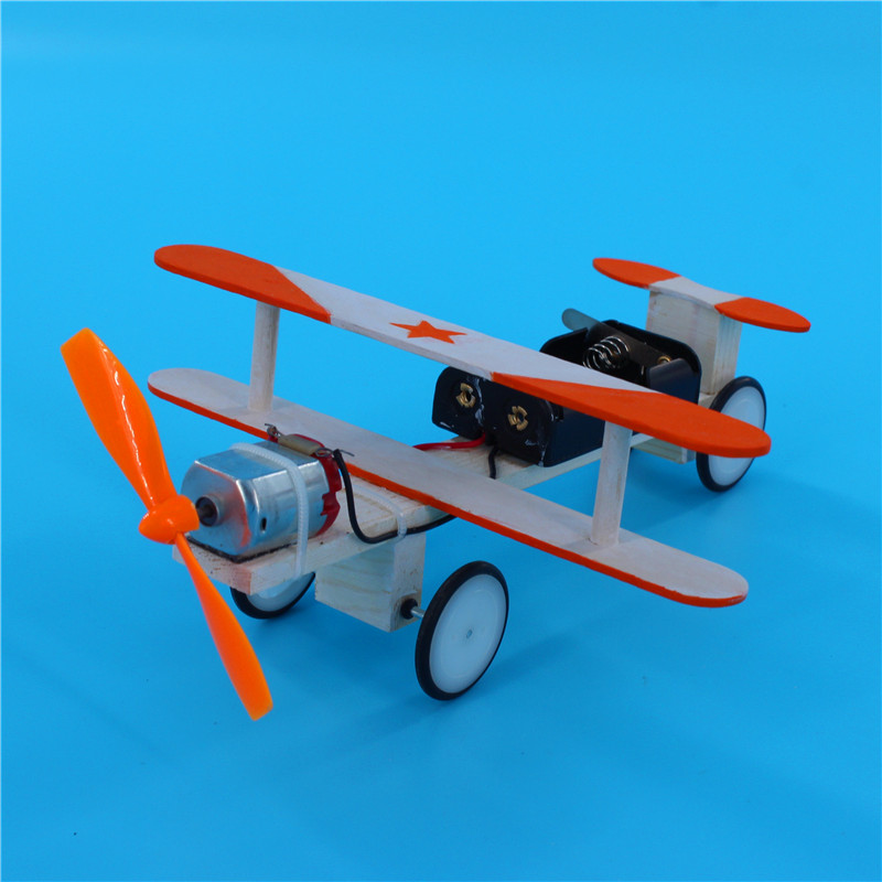 电动滑行飞机小制作 diy科技小发明学生科学实验手工材料科普模型