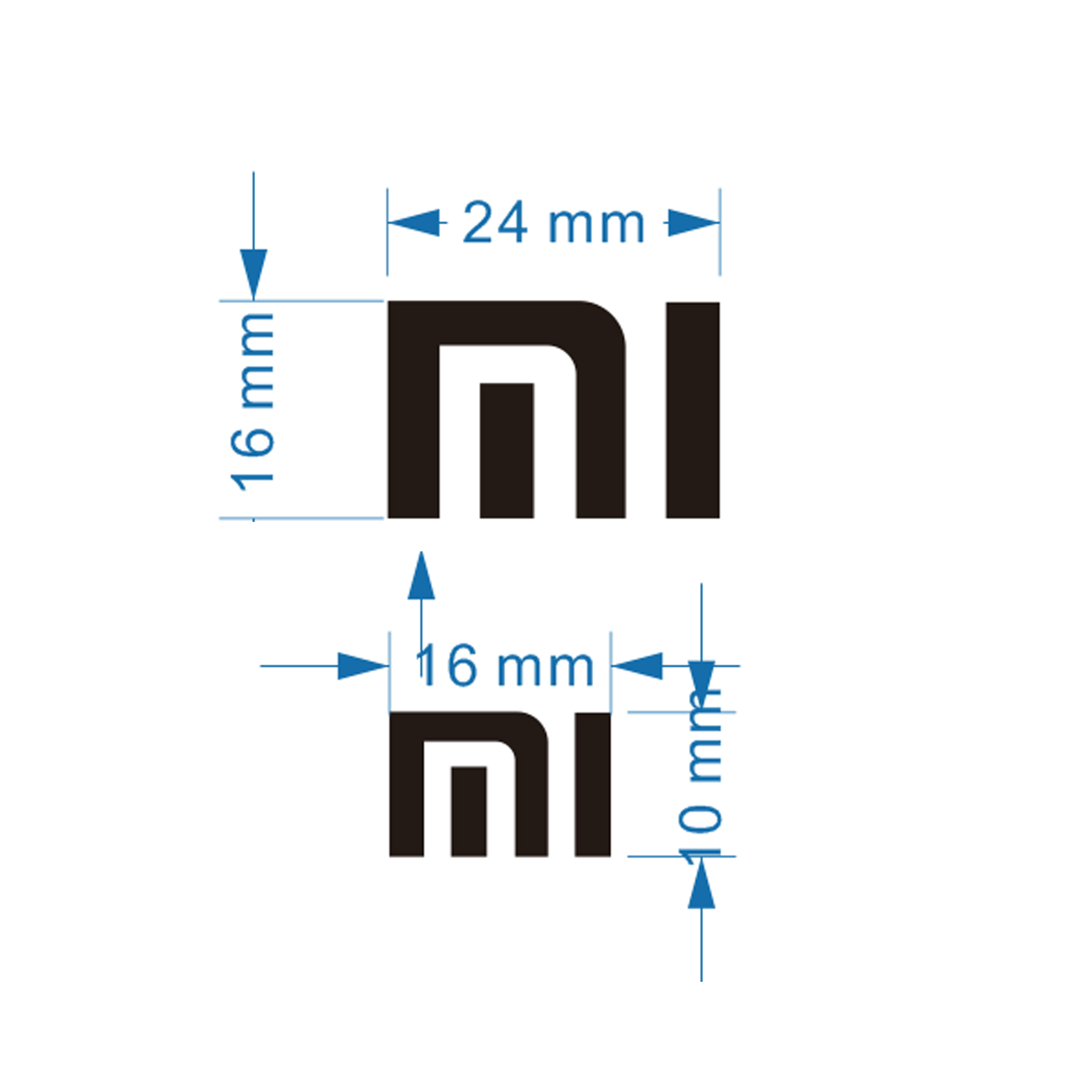 小米红米logo标志手机金属贴mi笔记本电脑金属贴音响设备金属贴纸