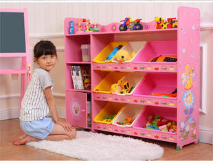 包邮喜贝贝卡通儿童收纳架 玩具架幼儿园玩具柜子宝宝超大整理架