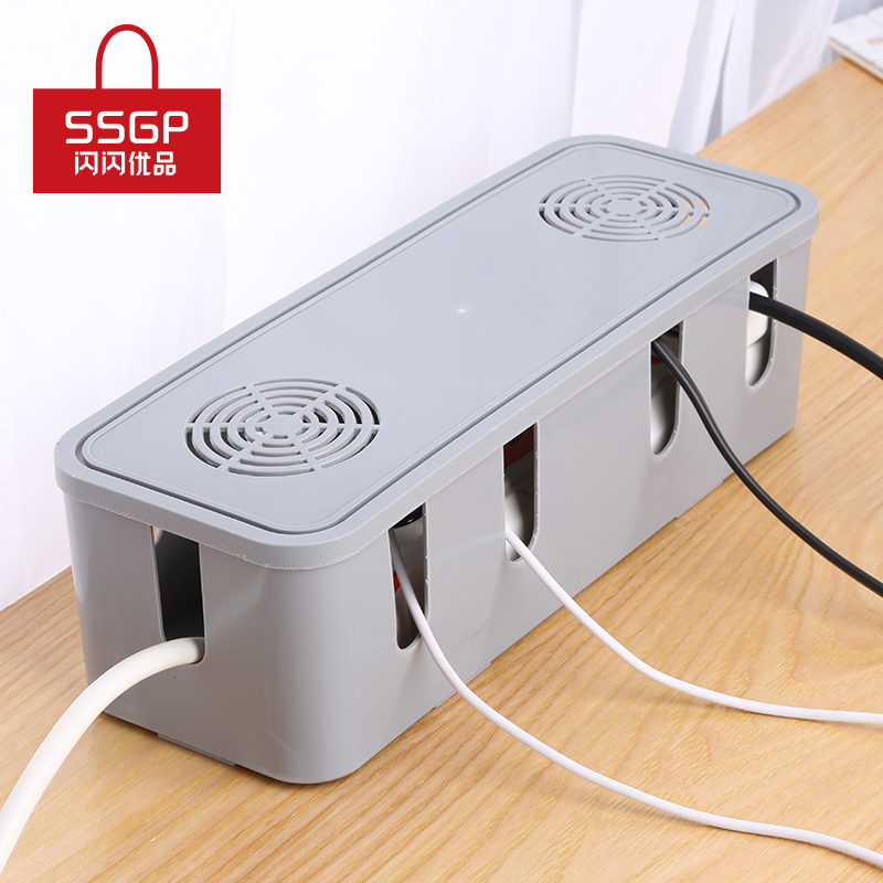 集线盒超大多彩理线盒插座面板保护盖收纳盒桌面电脑理线器电线盒