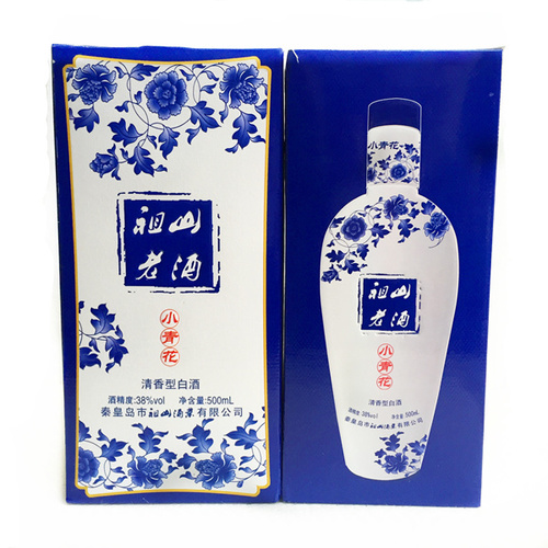 白酒 祖山老酒小青花38度500ml清香型 国产名酒 好酒特价促销秒杀