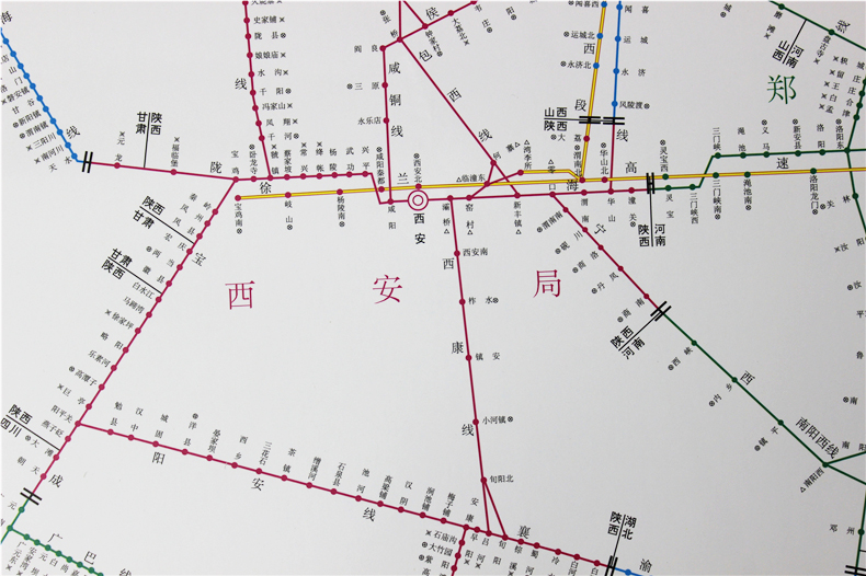 2017年3月第4版 全国铁路货运营业站示意图 1米x1.