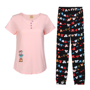 芬腾 夏季纯棉短袖睡衣